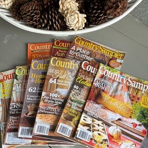 9 Fall Issues of Country Sampler Magazine